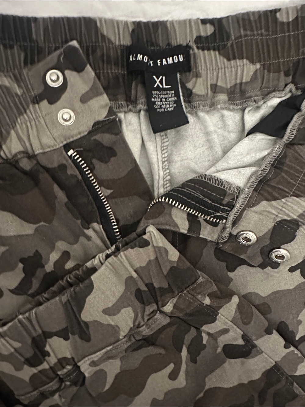 Almost Famous Women’s Cargo Pants in Olive Camo